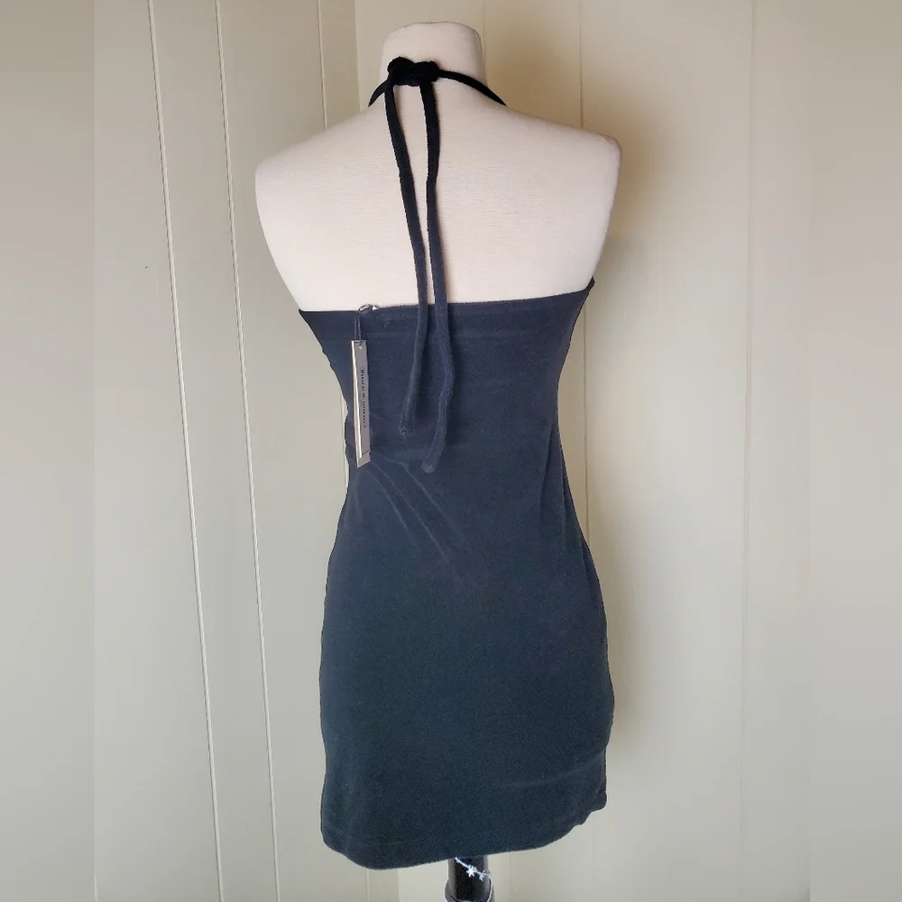 JUICY COUTURE black rhinestone terry cloth halter dress - Picture 2 of 5